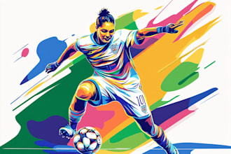 create a beautiful, vibrant vector art portrait