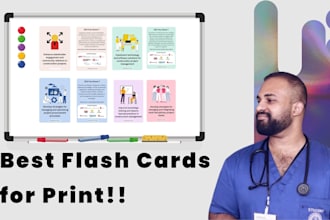create custom flashcard designs for print