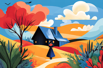 create artistic vector portrait, vector illustration