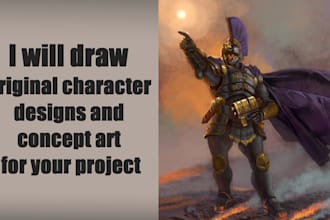 draw original character designs and concept art