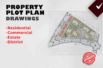 draw subdivision layout for permit property plot planning