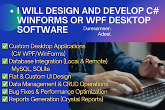 design and develop software in csharp sql server database