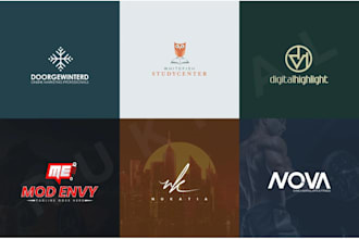 do minimal and modern logo design business or website