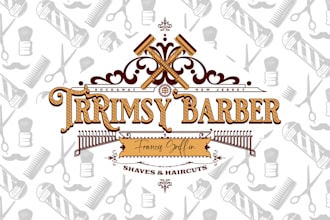 design outstanding, custom, barbershop logo