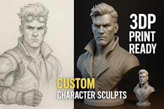 sculpt a realistic 3d toy, bust, 3d asset, character design for 3d printing