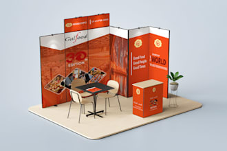 design trade show booth, backdrop for your exhibition