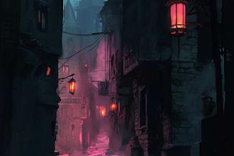 design environment concept art, background and illustration