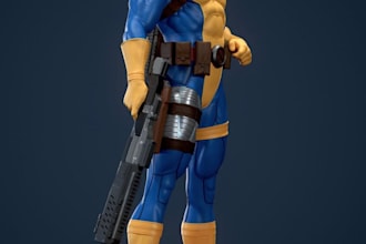 do 3d action figure, articulated figure, 3d sculpting anime figure stl 3d object