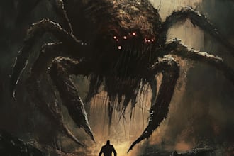 create concept art, illustration, book cover, monster art, horror art