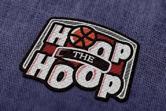 create a premium minimalist basketball sports logo design