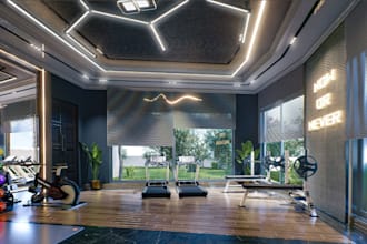 rebuild 3d interior gym centre,hotel beach resort,golf club, skp model,cgi rende