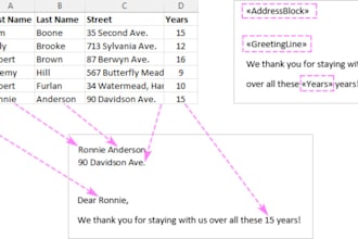 create documents by merging excel data into word templates