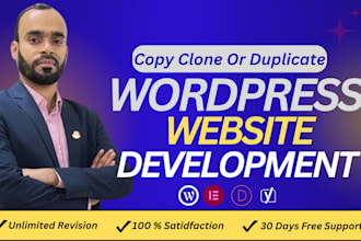 build design, redesign, duplicate and copy clone wordpress website development