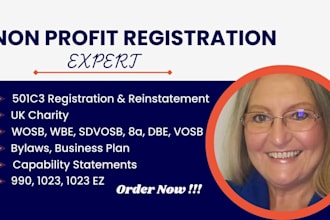 do 501c3 tax exempt, cio, cic, cqc registration, UK charity, bylaw, 990, 1023