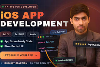 develop ios app in swift, swiftui and xcode, iphone app developer