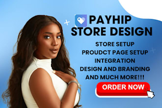 design a website using payhip