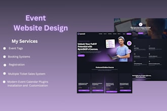 build ticket website, event website, event management for event ticket sales