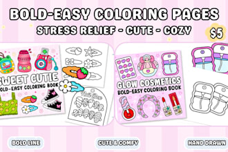 draw cute line art illustration for bold easy coloring book in coco wyo style