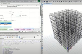 automate structural analysis through etabs or sap or safe by coding vba csharp