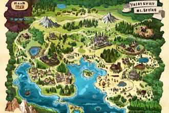 design city map and vector event map illustration