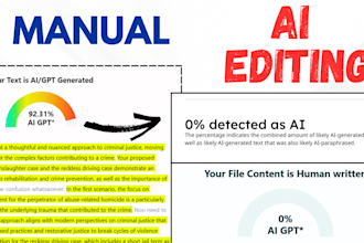 manually edit, rewrite, and humanize ai content