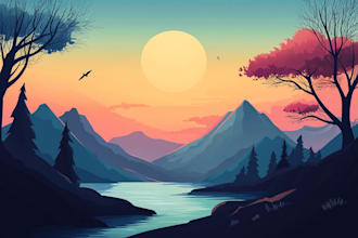 create an illustration of a flat vector illustration