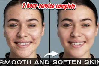 smooth skin and clear photo editing professionally