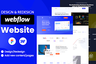 design, redesign or develop responsive webflow website, convert figma to webflow
