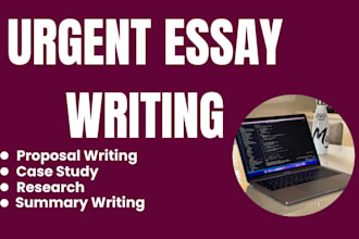do urgent essay writing, research, case study, apa paper,report writing or essay