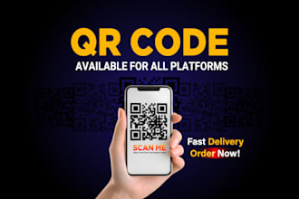 create a custom qr code with logo, color, and unique design in 2 hours