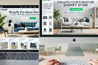 build shopify furniture store, dropshipping interior design, home decor website