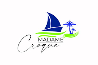 do custom beach logo for power business