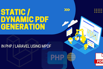 generate dynamic PDF reports or invoices with PHP laravel