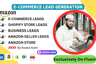 targeted ecommerce leads, amazon, ebay, shopify, business and linkedin expert