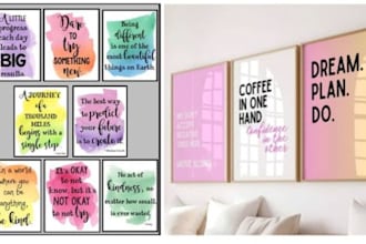 design motivational canvas mockup printable digital canvas