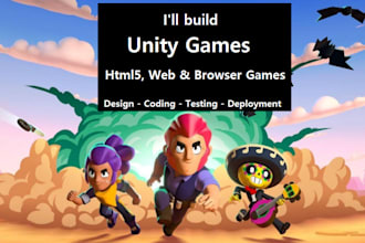 build javascript games, browser games, web games, html5 games, and unity games