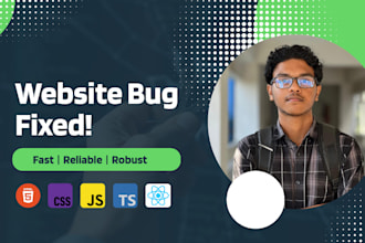 fix bugs in HTML, CSS, node js, react and next js
