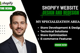 design and redesign shopify store, shopify expert, speed optimization
