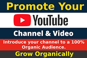 do organic youtube channel growing, channel promotion, increase live viewers