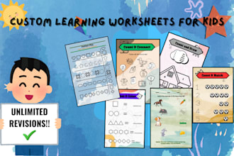 design kids worksheet, activity book, activity pages for kindergarten