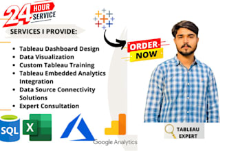 make tableau dashboard , tableau report and data analyst projects