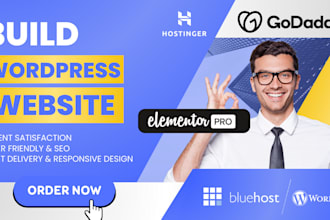 build a hostinger website wix website wordpress website godaddy website bluehost