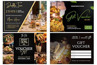 design gift voucher, gift card, coupon and ticket design