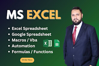 do custom excel spreadsheet template, formula, macro, google sheets