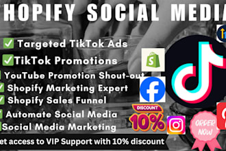 shopify social media marketing create USA tiktok agency account fb ads ig ads