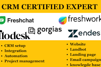 setup ai chatbot zendesk gorgias freshchat freshdesk freshsales pipedrive CRM
