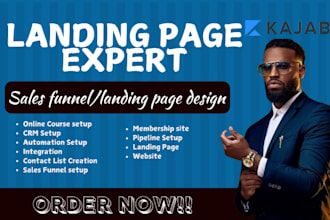 build kajabi sales funnel, kajabi landing page, gohighlevel online course