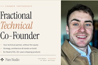 be your fractional technical cofounder for your startup