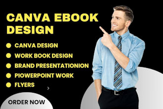 canva design, brand presentation, powerpoint slides, canva ebook design