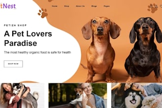 design pet supplies shopify pet food store pet care website pet product store